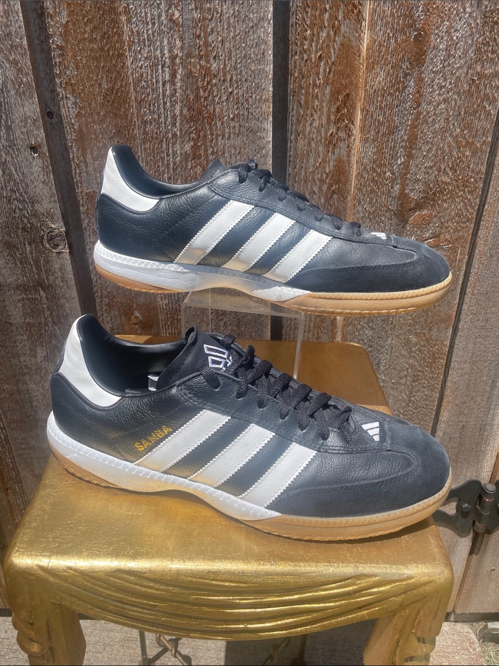 adidas Black and White Samba Indoor Sneakers